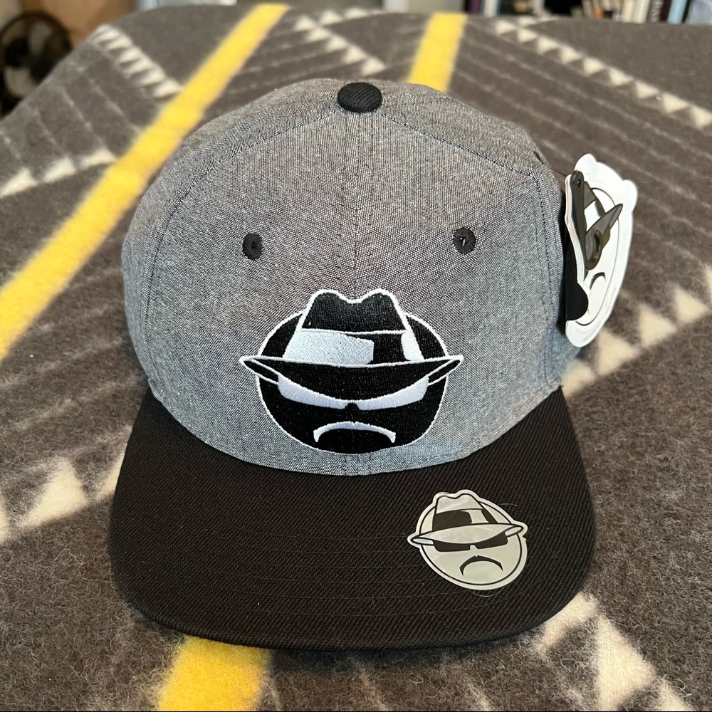 Gray and Black Fedora Logo Cap